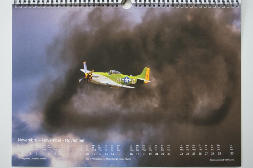 A3-Fotowandkalender 2026 mit Warbirds-Thema